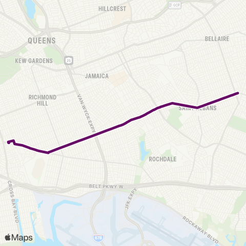 MTA Queens Linden Blvd Limited map