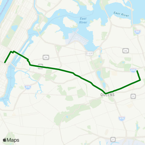 MTA Express Fresh Meadows - Midtown Express map