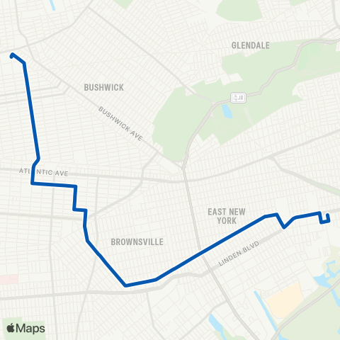 MTA Brooklyn Bedford Stuyvesant - JFK AirTrain map