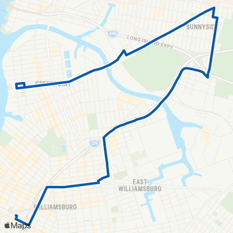 MTA Brooklyn Williamsburg - Greenpoint map