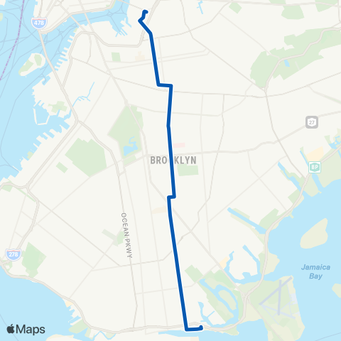 MTA Brooklyn Sheepshead Bay - Williamsburg map