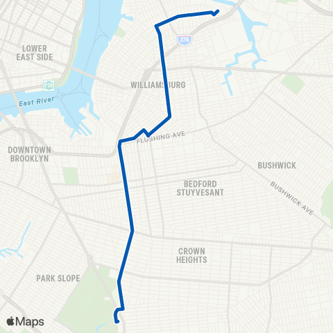 MTA Brooklyn Lefferts Gardens - Greenpoint map