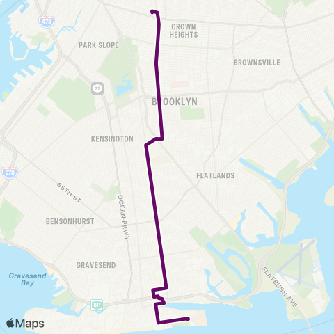 MTA Brooklyn Manhattan Beach - Bedford-Stuyvesant map