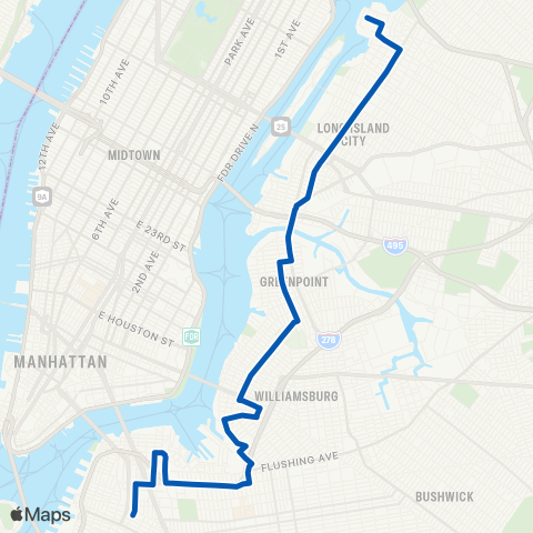 MTA Brooklyn Astoria - Downtown Brooklyn map