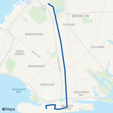 MTA Brooklyn Coney Island - Windsor Terrace map