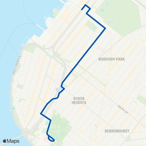 MTA Brooklyn Dyker Heights - Sunset Park map