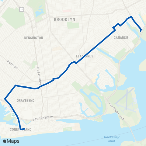 MTA Brooklyn Coney Island - Spring Creek Towers map