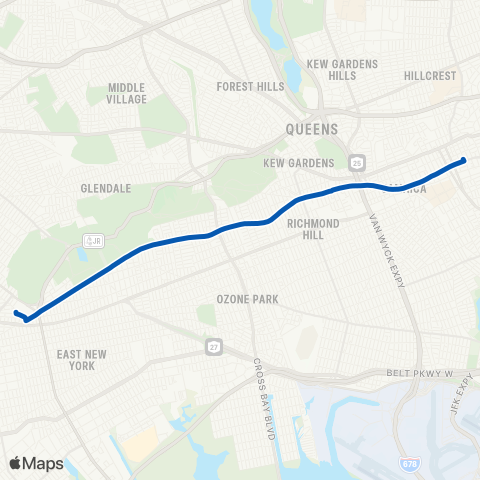 MTA Queens Broadway Junction - Jamaica map