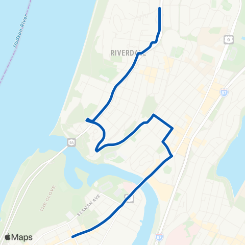 MTA Bronx Riverdale - Inwood map