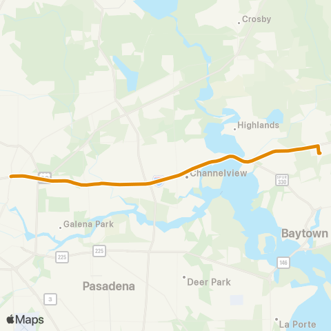 Park & Ride Baytown P&R map
