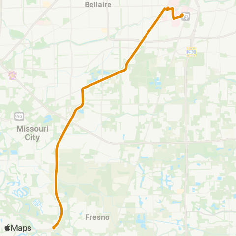 METRO Missouri City P&R map