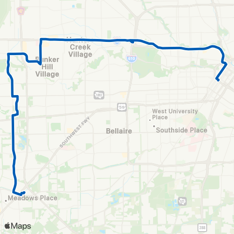 METRO Wilcrest Express map