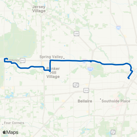 METRO Memorial Express map