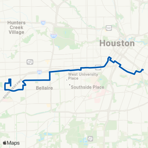 METRO Gulfton / Holman map