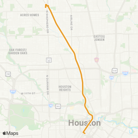 METRO Veterans Memorial Express map