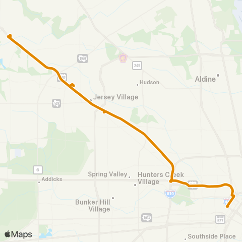 Park & Ride Cypress / NW Station / W L York P&R map