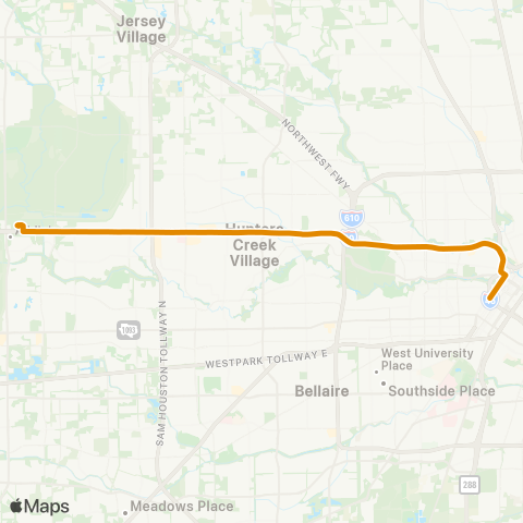 Park & Ride Addicks P&R map