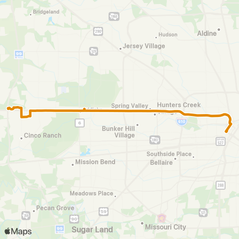 Park & Ride Grand Parkway / Kingsland / Addicks map