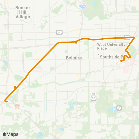 Park & Ride Southwest Freeway / TMC P&R map