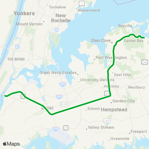 Long Island Rail Road Oyster Bay Branch map