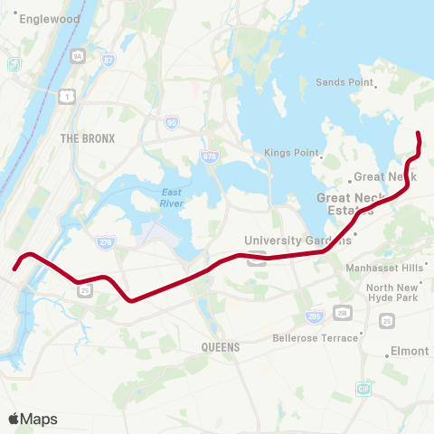 Long Island Rail Road Port Washington Branch map