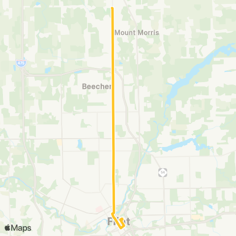 MTA Flint North Saginaw map