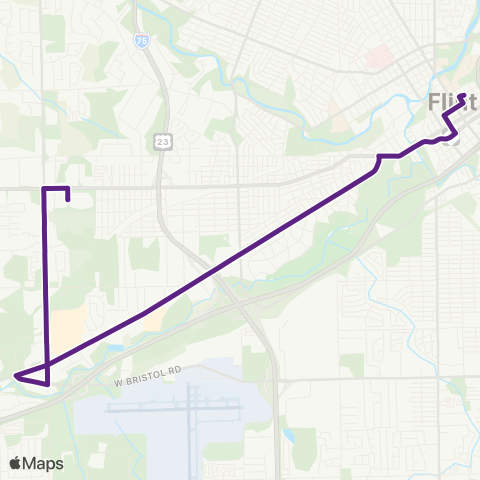 MTA Flint Miller-Linden map