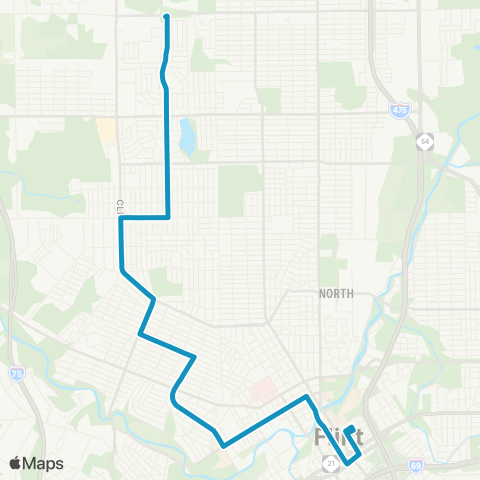 MTA Flint Civic Park map