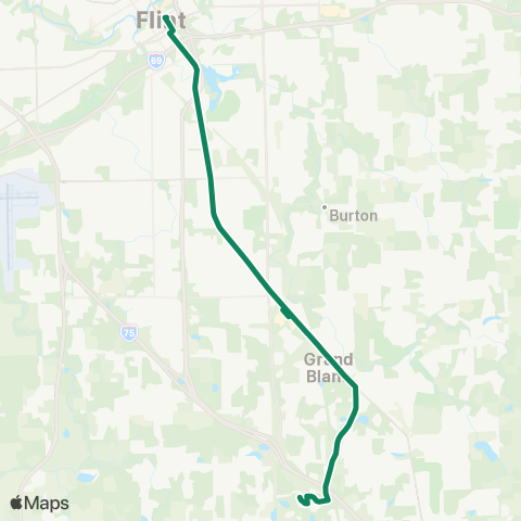 MTA Flint South Saginaw map