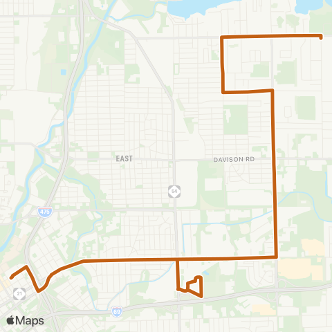 MTA Flint Richfield map