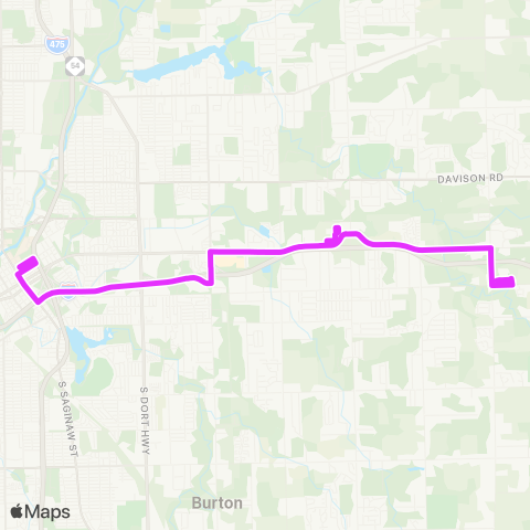 MTA Flint Burton-Davison map