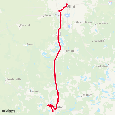 MTA Flint Brighton map