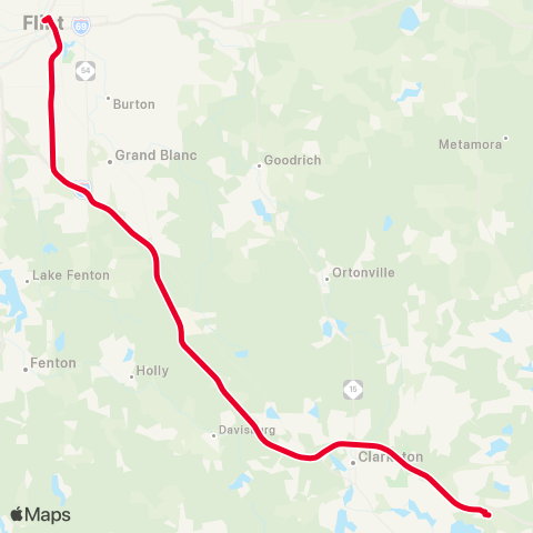 MTA Flint Great Lakes Crossing Mall map