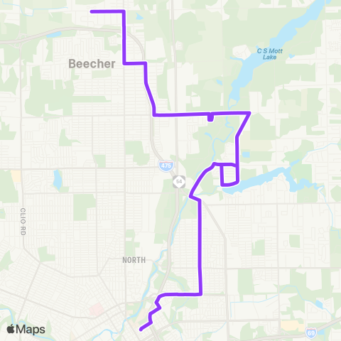 MTA Flint Franklin map