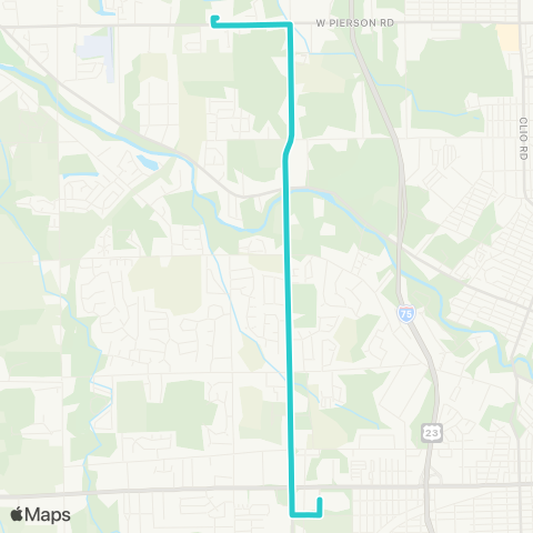 MTA Flint Linden-Pierson map