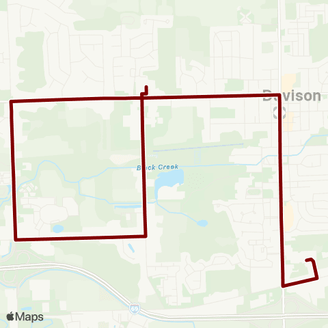 MTA Flint Davison Trolley map