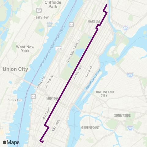 MTA Manhattan Harlem - East Village map