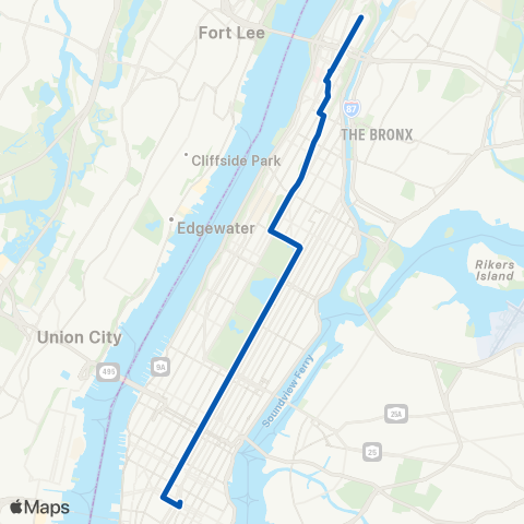 MTA Manhattan Fort George - East Village map