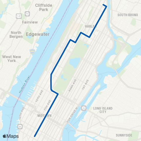 MTA Manhattan Harlem - 14th Street map