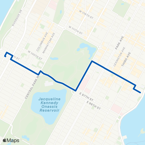 MTA Manhattan East Harlem - West Side map