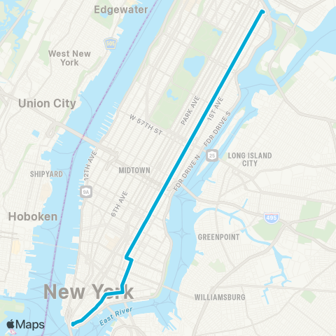 MTA Manhattan East Harlem - South Ferry map