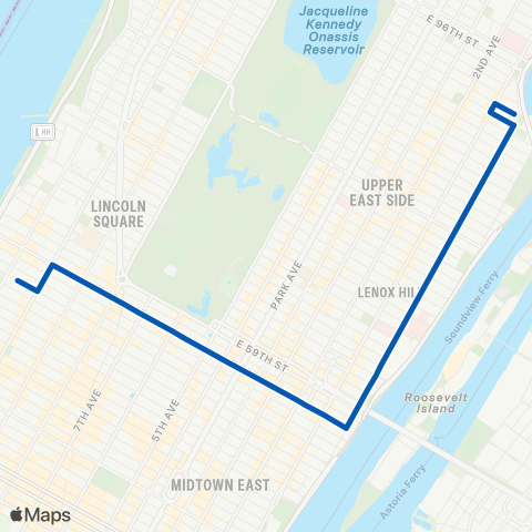 MTA Manhattan Yorkville - Clinton map