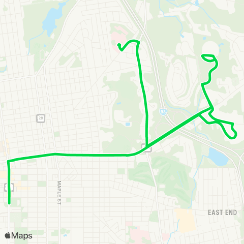 MTA Dartmouth / VA Hospital map