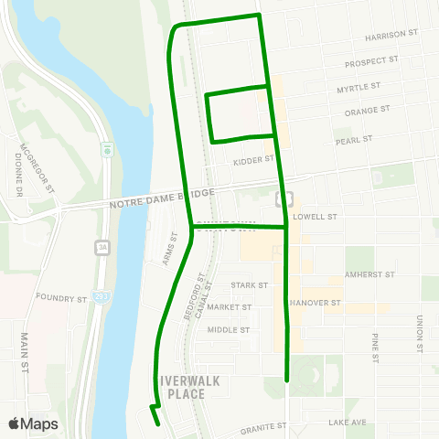 MTA Green Dash map