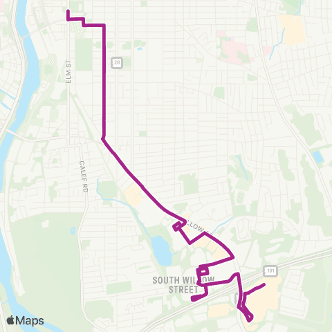 MTA South Willow St / Mall of NH map