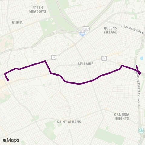 MTA Queens Queens Village - Jamaica map