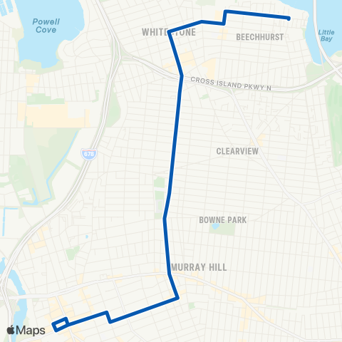 MTA Queens Flushing - Beechhurst map