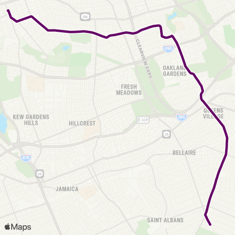 MTA Queens Cambria Heights - Flushing map