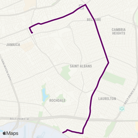 MTA Queens Springfield Gardens - Jamaica map