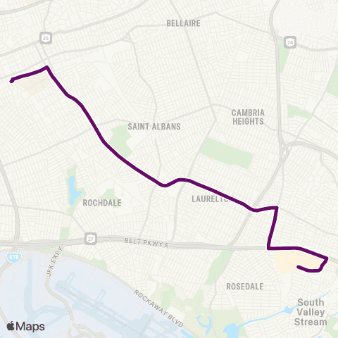 MTA Queens Green Acres - Jamaica map